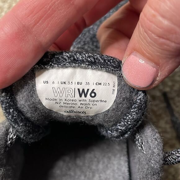 allbirds Merino Wool Classic Runners Casual Lace up Women’s 6 Dark Gray Shoes - Picture 11 of 12